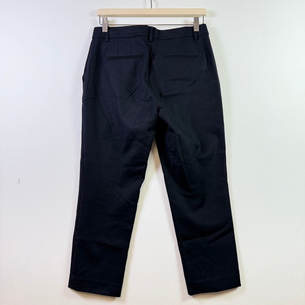 ANN TAYLOR Black Petite Curvy Stretch Cotton Straight Leg Pants‎ 4P - Picture 2 of 6